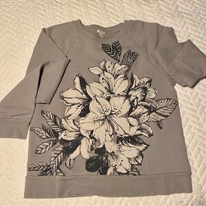 JCrew Women’s sweatshirt, graphic print floral